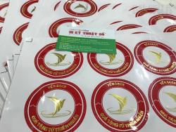 In decal giấy ép kim sản phẩm cao cấp Yến Sạch