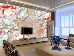 Báo giá tranh dán tường 3D giả ngọc - in tranh ngọc 3D