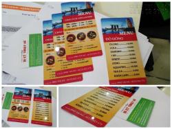 In menu nhựa giá rẻ tại TPHCM