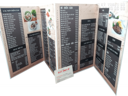 Bảng báo giá In thực đơn/menu
