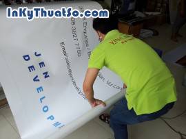 Jen Development thực hiện in ấn giới thiệu công ty với in PP khổ lớn