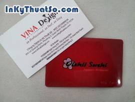 Name card cafe in menu mặt sau