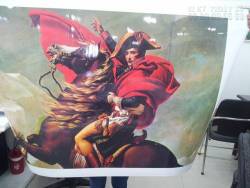 Tranh sơn dầu in canvas Napoleon vượt dãy Alps