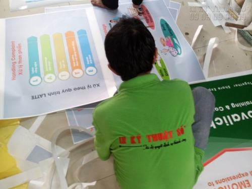Cắt thành phẩm banner khổ nhỏ cho buổi thuyết trình Cắt thành phẩm banner khổ nhỏ cho buổi thuyết trình