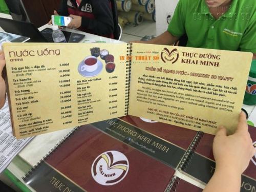 In menu bìa nhựa cao cấp làm menu lò xo tại In Kỹ Thuật Số In menu bìa nhựa cao cấp làm menu lò xo tại In Kỹ Thuật Số