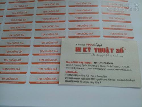 Decal giấy in ấn sắc nét tại InKyThuatSo làm tem chống giả cho hàng hóa Decal giấy in ấn sắc nét tại InKyThuatSo làm tem chống giả cho hàng hóa
