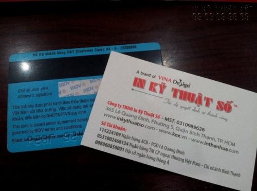 Thẻ ATM in dập nổi, in dải băng từ chứa thông tin bảo mật cho chủ thẻ, in ngay tại InKyThuatSo