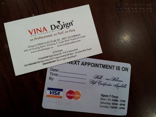In thẻ nhựa làm thẻ bảo hành chất lượng sản phẩm với lõi PVC cao cấp, in ấn đẹp tại InKyThuatSo