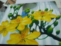 In tranh canvas khổ lớn trang trí nhà dịp năm mới