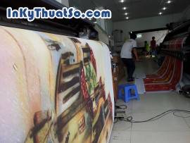 Bức tranh sơn dầu Phố cổ Hà Nội với chất liệu canvas từ in tranh treo tường khổ lớn