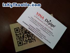 Card visit cafe kết hợp mã QR code