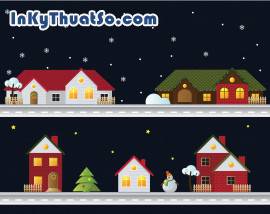Christmas house vector