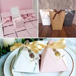 In hộp quà cưới cô dâu chú rể - thiết kế và in hộp giấy offset, cắt hoa văn theo yêu cầu