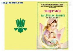 In thiệp mời - thiệp thỉnh - Vu Lan báo hiếu