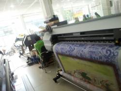 In tranh nghệ thuật chất liệu vải silk hình Phật