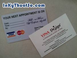 In card visit dập nổi chữ và số