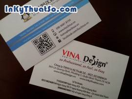 In card visit trong suốt tích hợp mã QR code