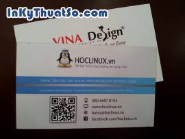In name card trong suốt tiện dụng với mã QR code