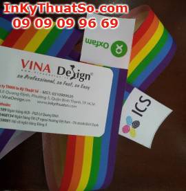 In silk dải màu cờ cầu vồng cho sự kiện Viet Pride 2014 tại Sài Gòn tổ chức bởi trung tâm ICS và Oxfam