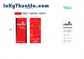 In nhãn mác thời trang công sở bằng giấy couche chất lượng cao cho Magnoli