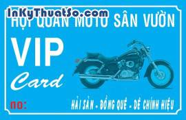 In Thẻ VIP bằng thẻ nhựa cao cấp cho Hội Quán MôTô Sân Vườn