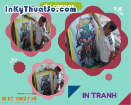 In tranh khổ lớn chất liệu canvas cho nhà Chùa
