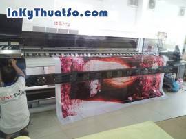 In tranh khổ lớn làm phông nền đám cưới