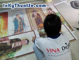 In tranh nghệ thuật tôn giáo bền đẹp với chất liệu silk tại Tp.HCM