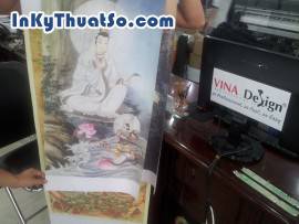 In tranh nghệ thuật tôn giáo cho trang trí nhà ở từ chất liệu silk