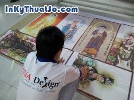In tranh Phật giáo từ in tranh nghệ thuật chất liệu vải silk tại Tp.HCM