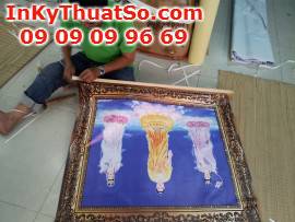 In vải canvas làm tranh treo tường