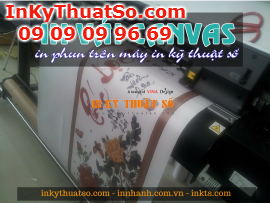 In vải canvas tranh Phúc – Lộc – Thọ hoa mẫu đơn