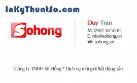 In Namecard cho Công Ty BĐS Sổ Hồng