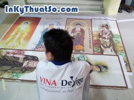 Phật Bà qua tranh in nghệ thuật từ chất liệu vải silk