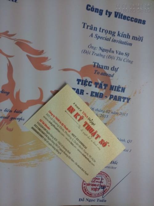 In thư mời, giấy mời trên nền giấy mỹ thuật cho thành phẩm đẹp, sang trọng In thư mời, giấy mời trên nền giấy mỹ thuật cho thành phẩm đẹp, sang trọng
