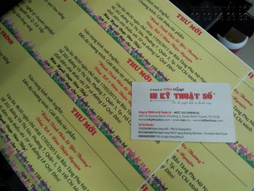 In thư mời với phương pháp in offset số lượng lớn, chất lượng cao In thư mời với phương pháp in offset số lượng lớn, chất lượng cao