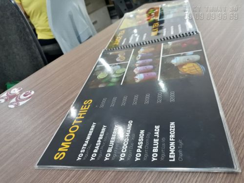 Đặt in menu cafe giấy ép plastic đẹp, giá rẻ tại công ty InKyThuatSo