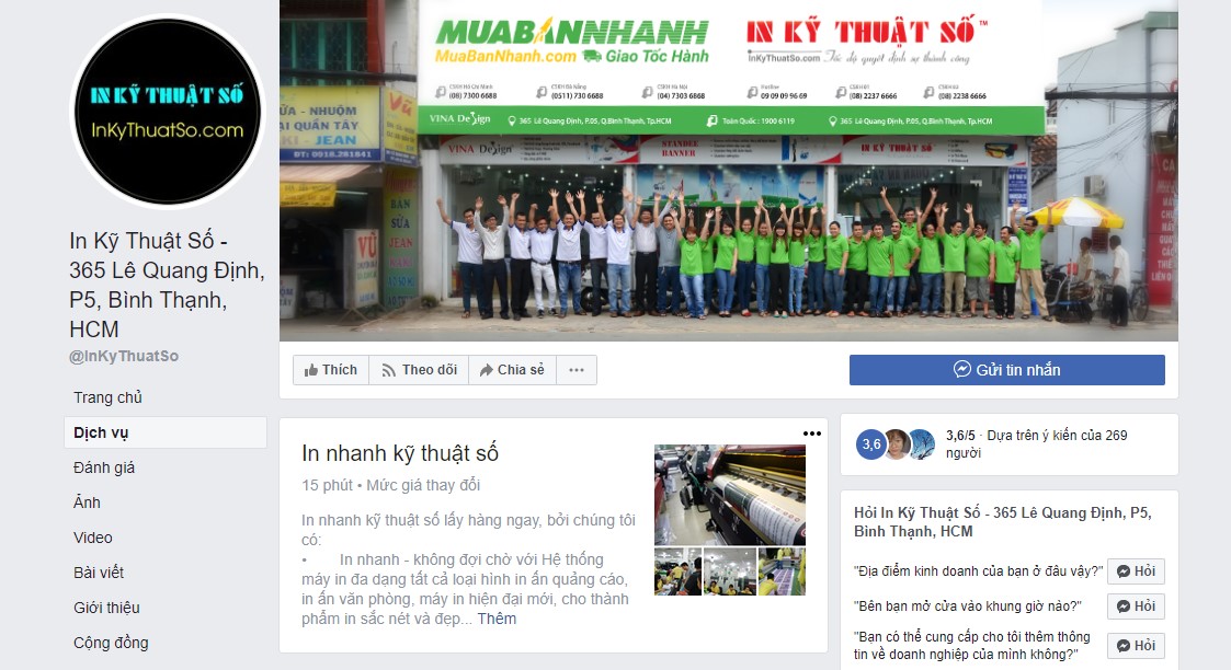 Facebook của InKyThuatSo - nơi kết nối thông tin, đặt hàng nhanh chóng