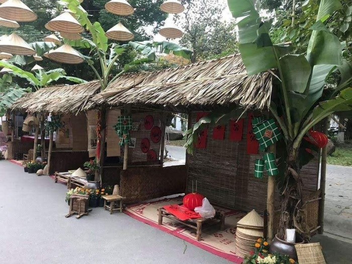 Thi công gian hàng tre nứa làm hội chợ bởi Thân Thiện Phát