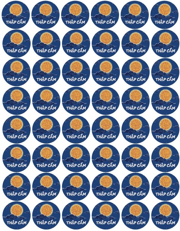 Tem tròn dán bánh trung thu