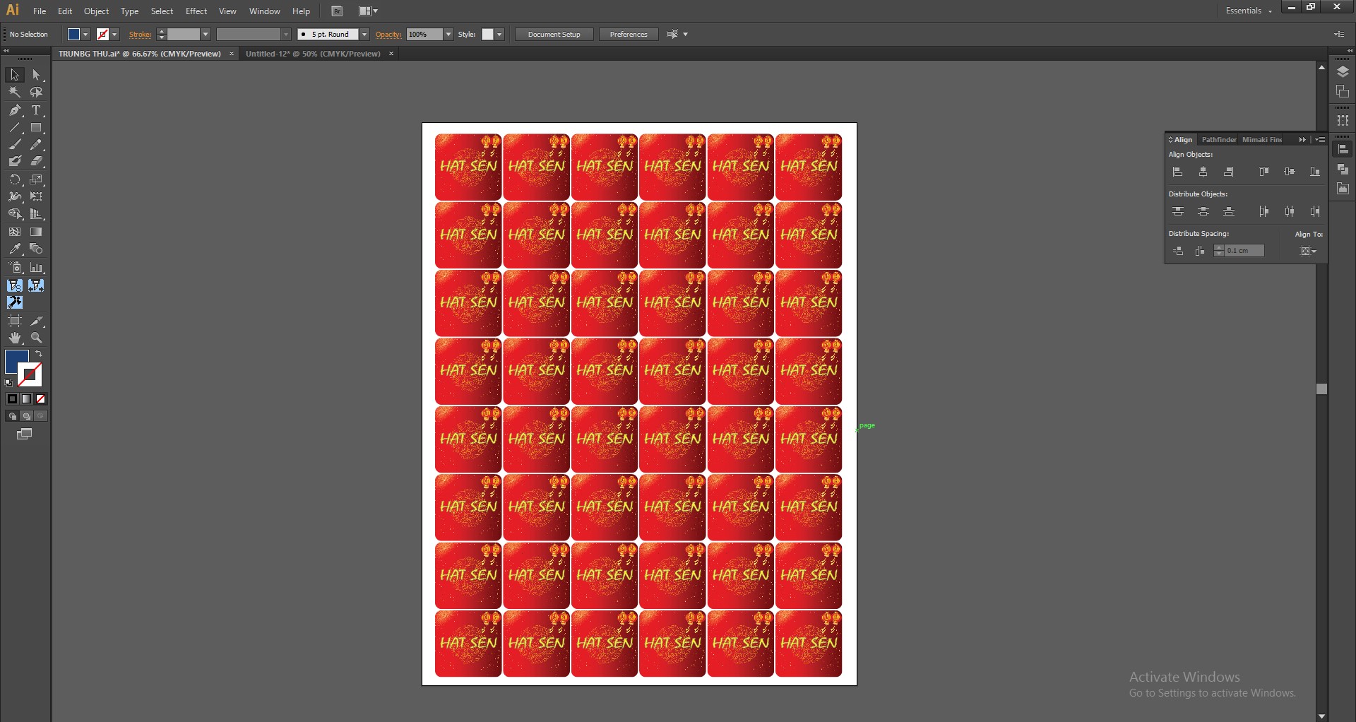Mẫu tem trung thu vuông