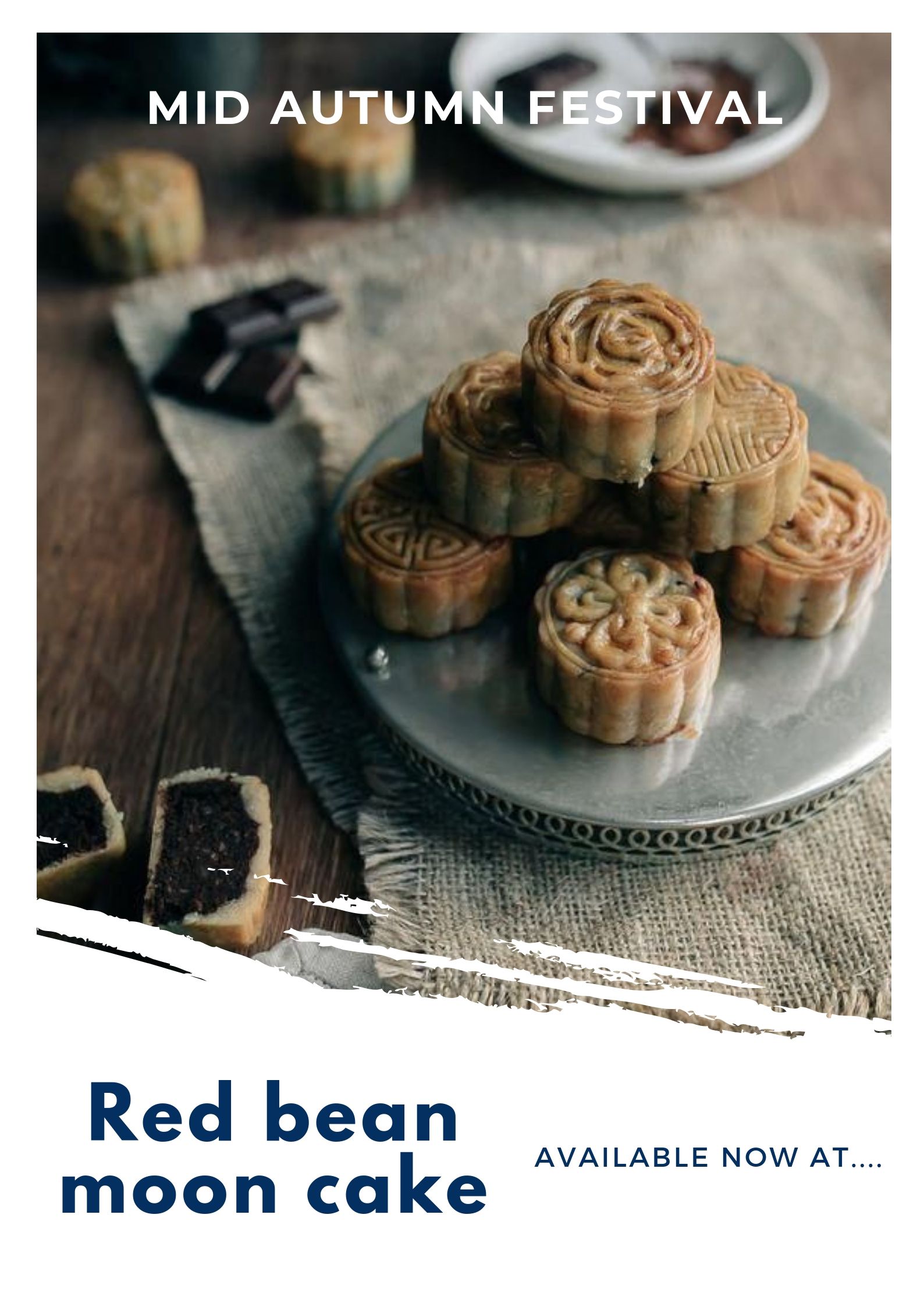 In poster quảng cáo bánh trung thu hương vị mới