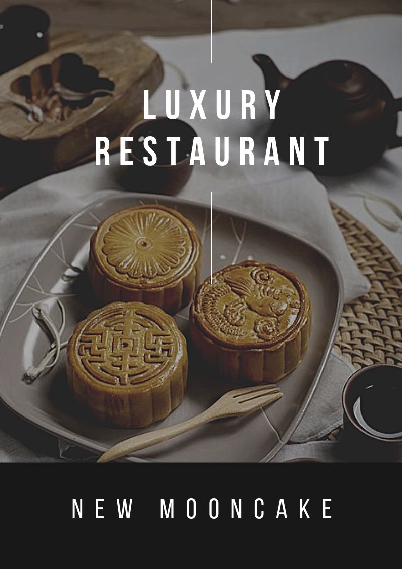 Tờ rơi bánh trung thu sang trọng thiết kế bởi InKyThuatSo