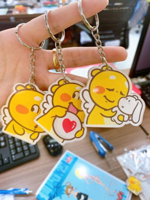 Đặt in móc khóa mica số lượng ít theo yêu cầu TPHCM - Móc khóa mica in chuyển nhiệt, hai mặt cắt hình bo theo đường viền sticker - In Kỹ Thuật Số Since 2006 - Ảnh: 6