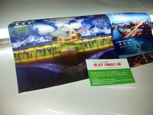 in UV trên vải silk