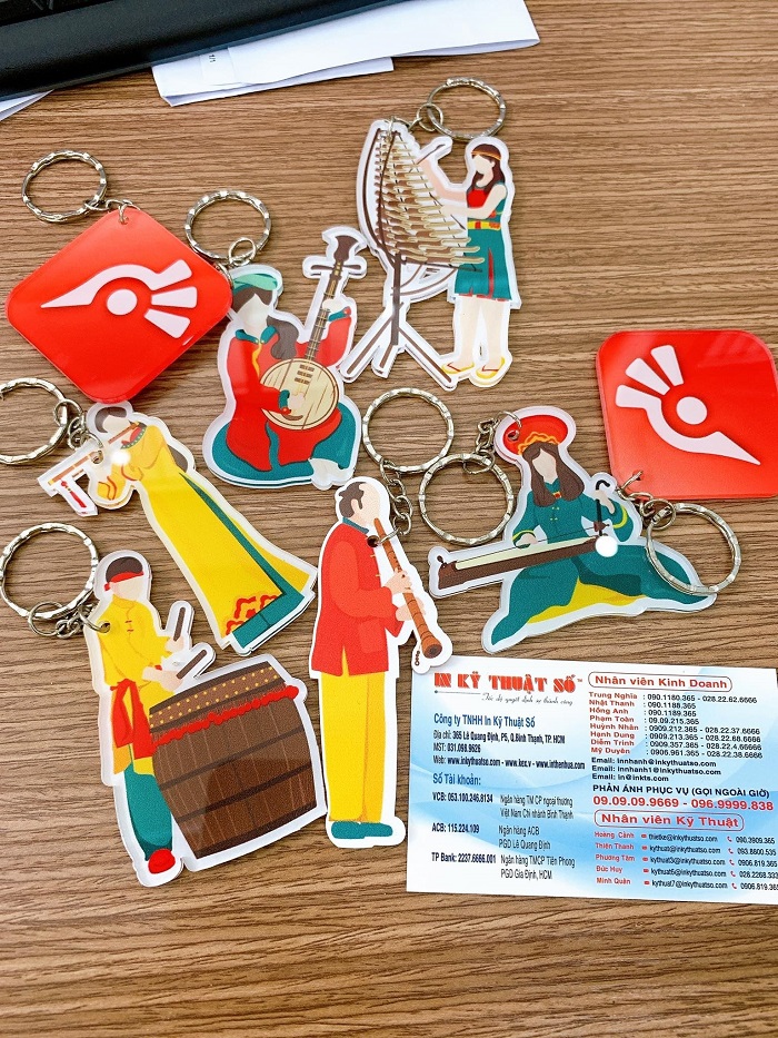 Đặt làm móc khóa sticker mica màu in hình theo yêu cầu, cắt theo viền, in số lượng ít TPHCM - Ảnh: 3